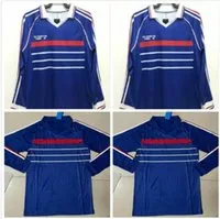Long sleeve 1984 1998 soccer jerseys world cup retro BLANC Guivarch HENRY ZIDANE Football Jersey DJORKAEFF TREZEGUET DESCHAMPS Maillot de foot uniforms
