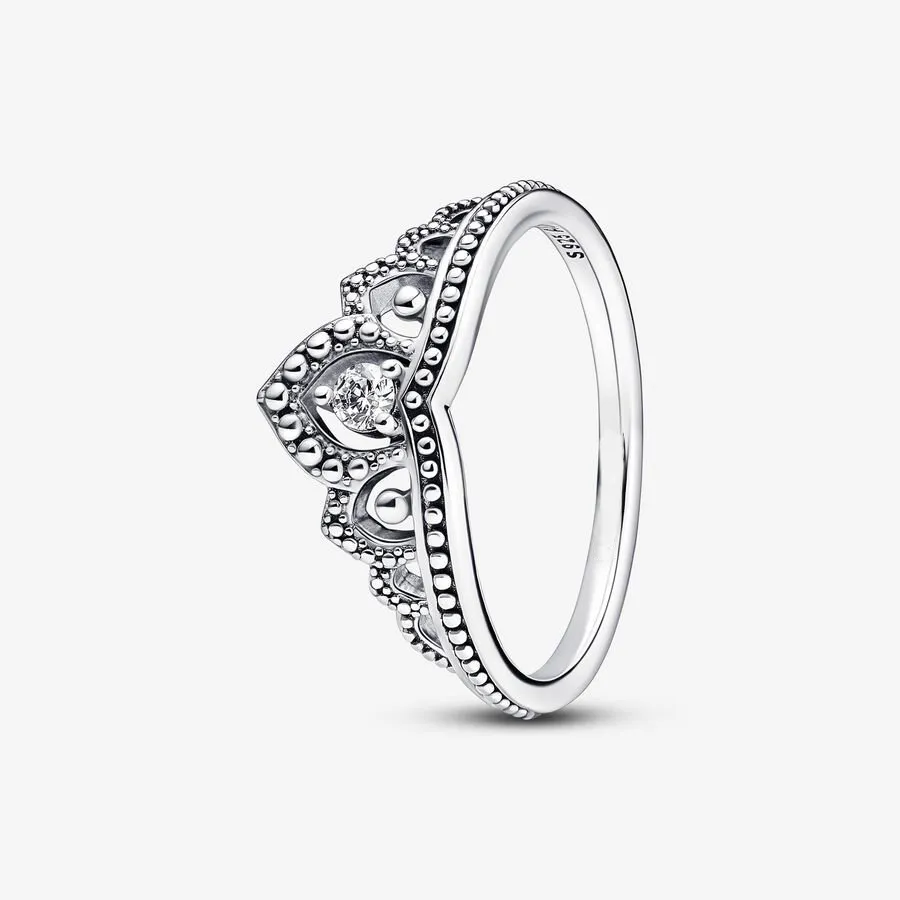 Tiara anel de contas regal nova marca 925 anéis de prata esterlina para mulheres anéis de casamento jóias de moda
