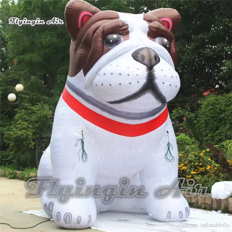 Cute Inflatable Bouncers Puppy Dog Sculpture 4m Height Advertising Pet Animal Model Blow Up