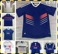 1998 2002 2010 RETRO ZIDANE HENRY MAILLOT DE FOOT soccer jerseys 1996 2004 Football shirt Trezeguet away 2006 2000