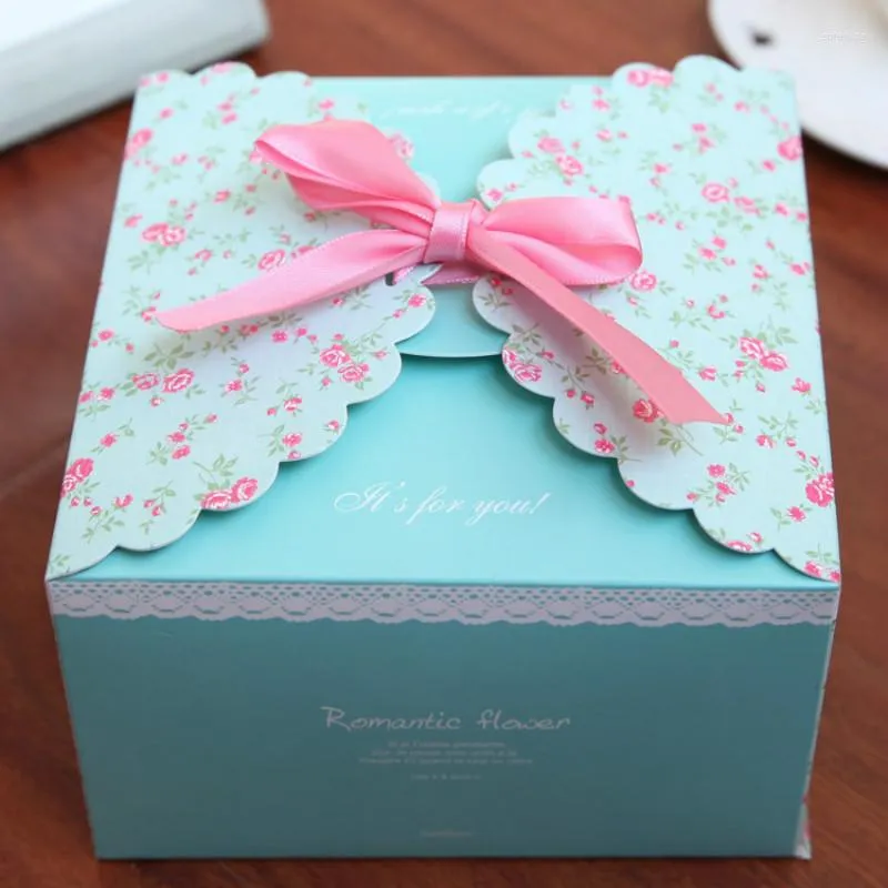 Present Wrap Party Supplies Fashion Bow Boxes Sweet Wedding Birthday Cake Candy Box