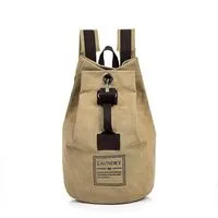 Backpack MANJIANGHONG Large Capacity Adjustable Shoulder Back Zip Pocket Card Slot Key Shackle Casual Canvas Bag310K