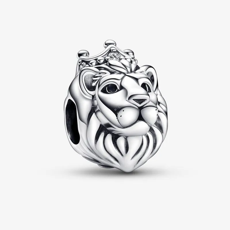 Regal Lion Charm 925 sterling zilver Pandora Moments Animals for Fit Charms Pulsera Original Para Mujer Snake armband sieraden 792199C01 Andy Jewel