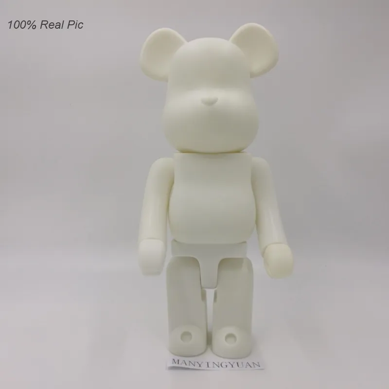 Bearbrick Action oyuncak şekilleri 400% diy boya medicom fahion oyuncakları pvc aksiyon figürü beyaz veya siyah renk opp çantası ile