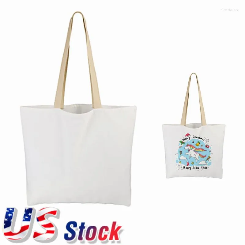Storage Bags 4pcs 14.8in X 17in White Canvas Blank Tote Bag For DIY Advertising Promotion Gift Giveaway Activity