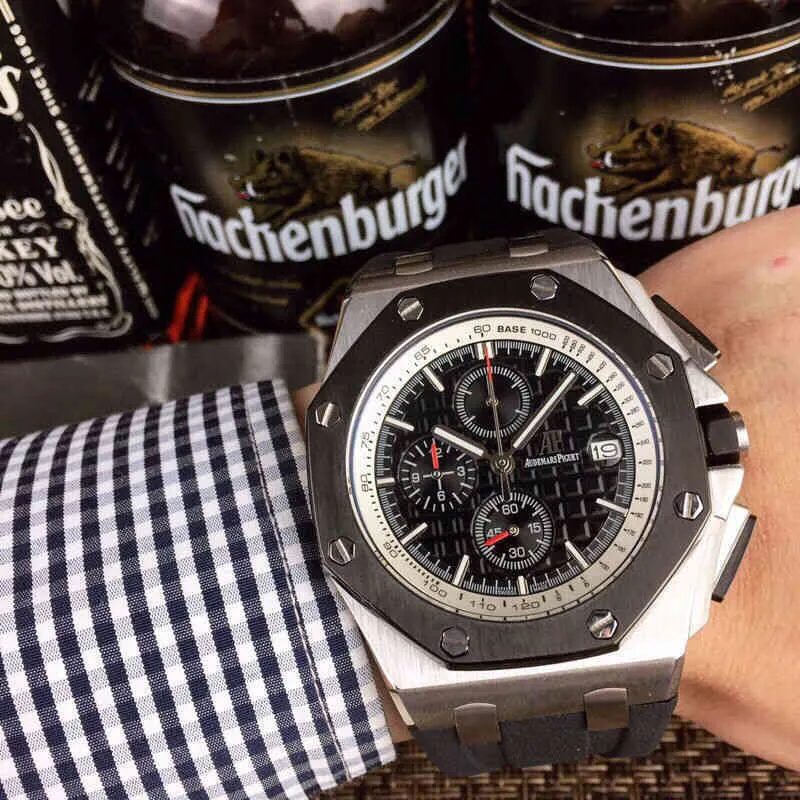 Luxury Mens Mechanical Watch Royal Offshore Series Octagonal Sand Fine Steel Domineering Swiss Es Brand Wristwatch