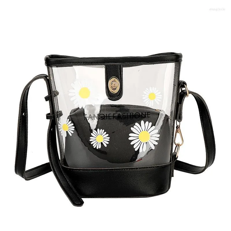 Abendtaschen Transparent für Frauen 2022 PVC Klare Tasche Gelee Schulter Set Umhängetasche Sommer Damen Handtasche Geldbörse Eimer