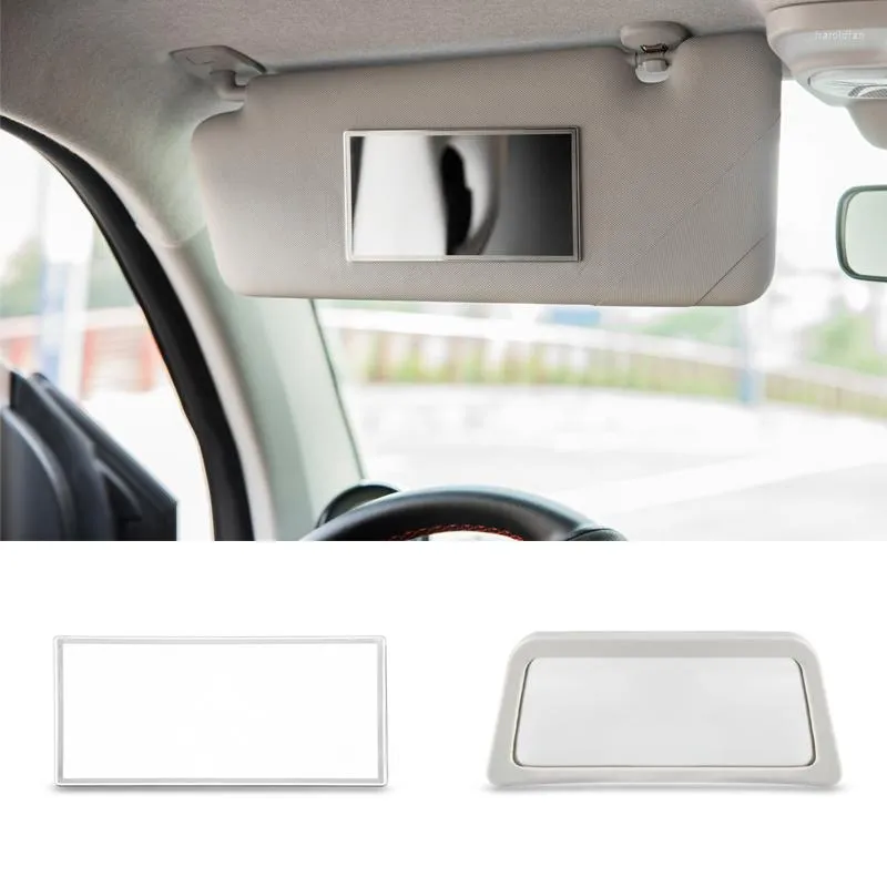 Interieur accessoires auto spiegels Universal Auto Sun Visor Make -up Mirror Roestvrij staal draagbare HD Cosmetic Styling