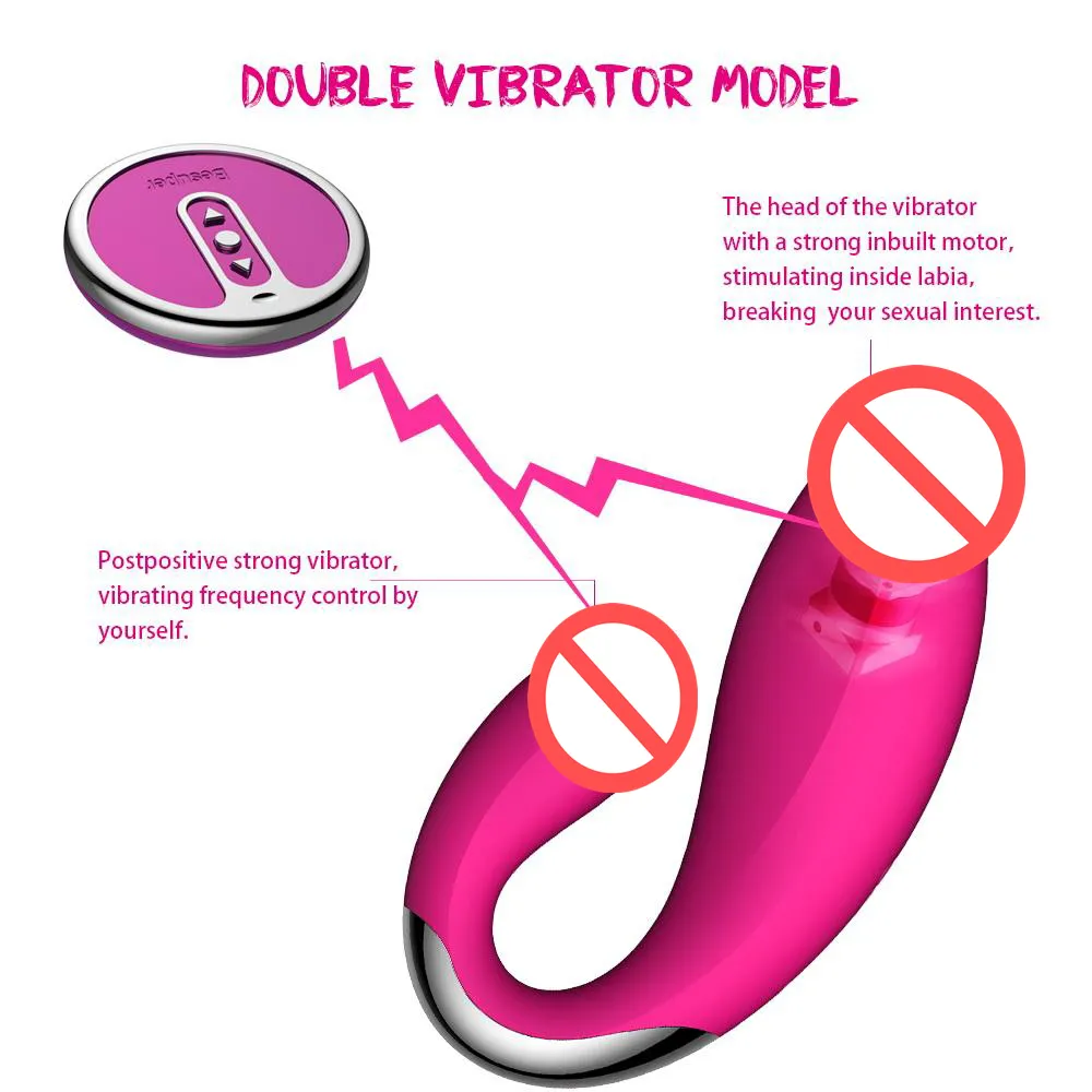 Sex toy massagers Female G Spot Wireless Vibrator For Couple 100 Meter Remote Double Clitoral Adult Silicone M_voghion.com