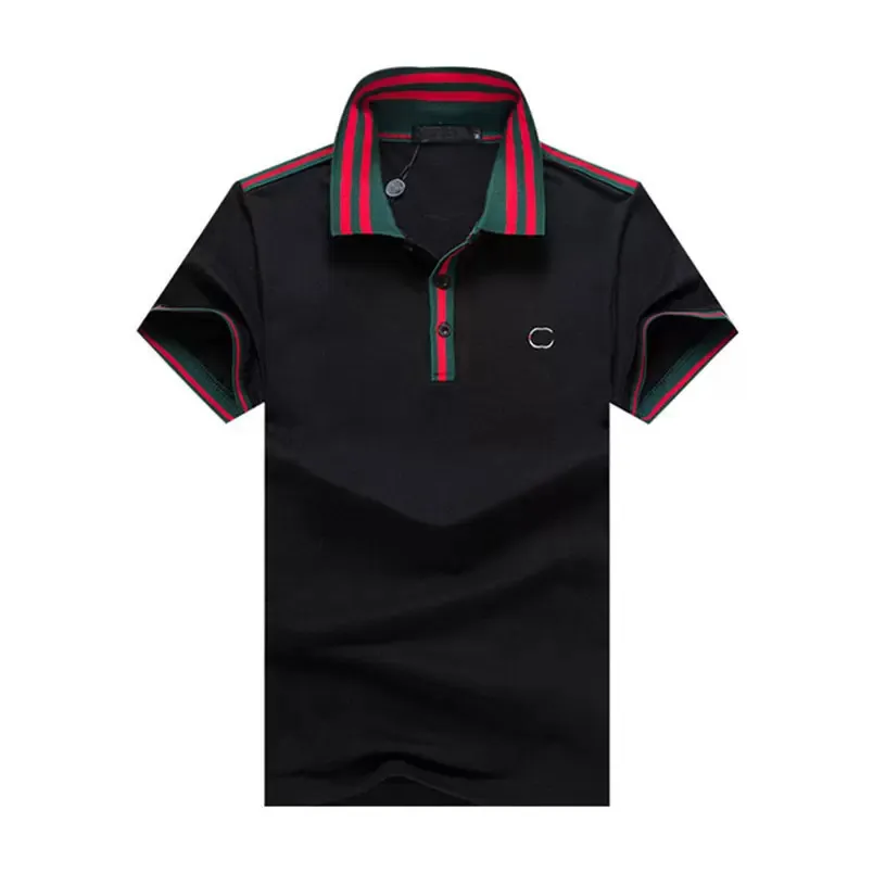 T-shirt 2022 Italy POLOT shirt fashion men polo shirts short sleeves casual cotton T-shirts high quality casualetter Down Collar BlackWhite Red Tops