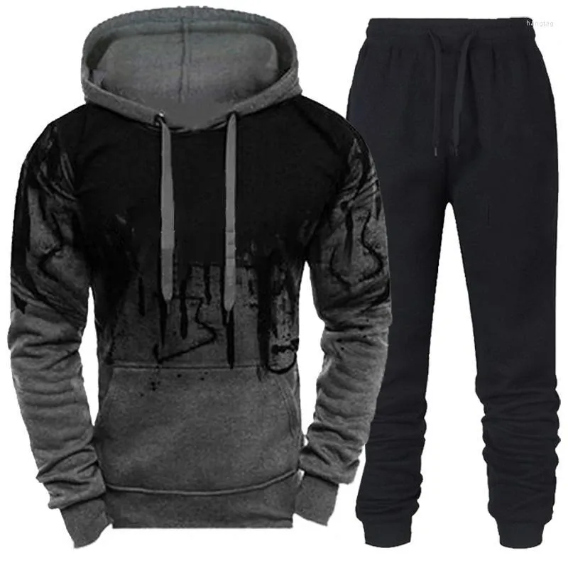 Heren trainingspakken Heren Herensets Sport Hoodie Kleding Casual Los Street Fashion Lente Herfst Jas Broek 2-delig