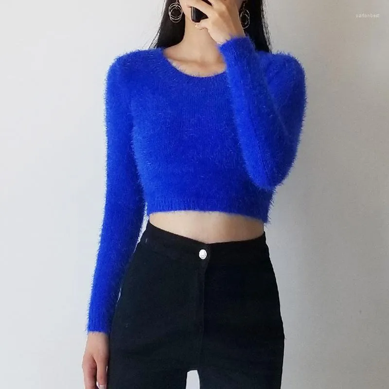 Tight top fuzzy sweater