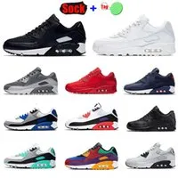 MAx 90 Mens 90s Designers Dress Running Shoes Sky aIR Blue Women Triples White Red Olive All Black Grey Pink Volt Habanero Sports Trainers Flair Walking Sneakers