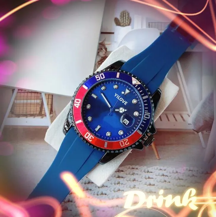 Luxury Big Rubber Belt Buckle Watch 43mm Automatic Quartz Movement