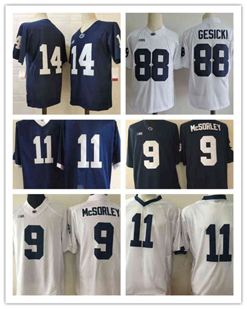 American College Football Wear College NCAA 2022 Maglia da calcio Penn State Nittany Lions 14 Sean Clifford 88 Mike Gesicki 9 TRACE McSORLEY 11 Micah Parsons