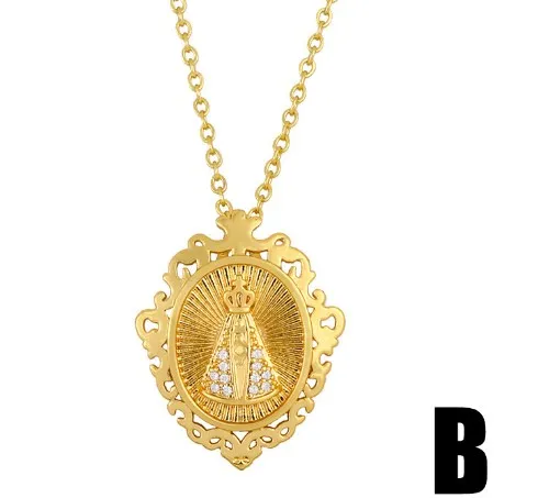 Biżuteria naszyjniki wisiorki Virgin Mary o łańcuch Naszyjnik cyrkonż