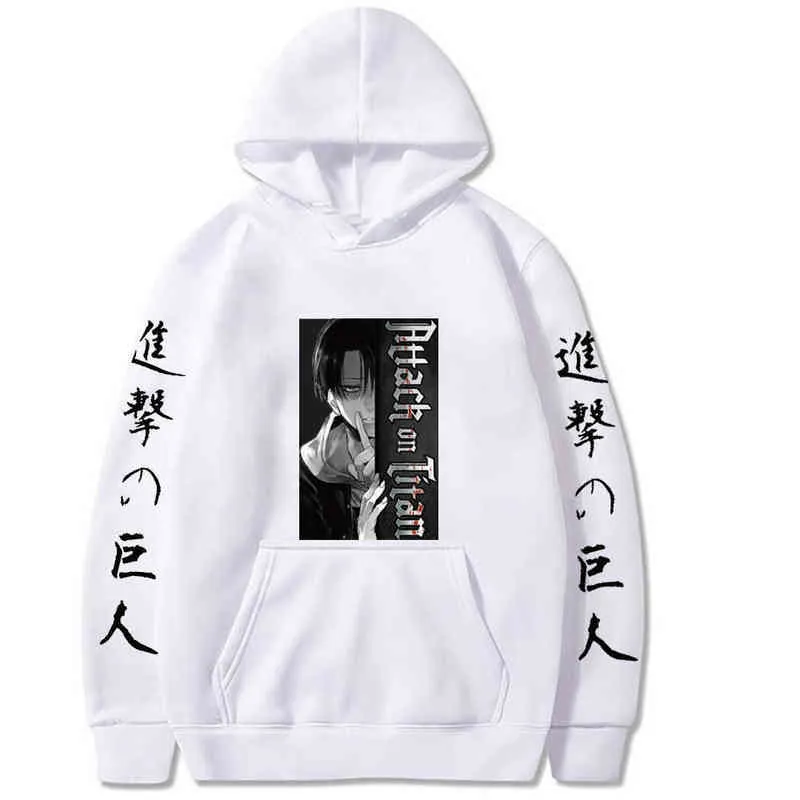 Felpe con cappuccio Felpa con cappuccio Attack on Titan Anime Pullover maniche lunghe scollo a V autunno X1021