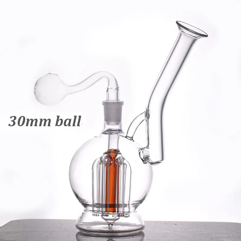 cam sigara borusu dab yağ teçhizatı yağ brülörü bong 14mm dişi eklem 6 kol ağacı petekli geri dönüşüm bong ile erkek cam yağ brülör borusu