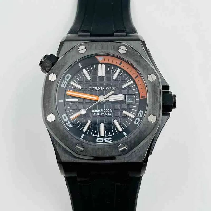 Montre mécanique de luxe pour hommes importée du Japon série Roya1 0ak mouvement entièrement automatique 42 3mm montres suisses noires marque montre-bracelet