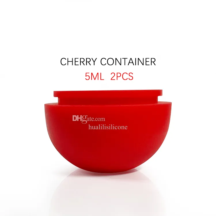 50pcs/lote 10ml Silicone jar Cherry Shap