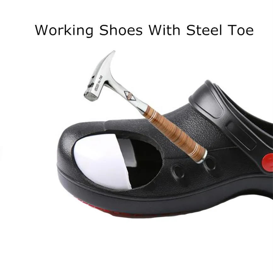 Safety Steel Stee Work Work Shoes Nasual Flat Chef للجنسين خفيفة الوزن خفيفة الوزن مطبخ طباخ يعمل EVA أحذية 4#20D50257S