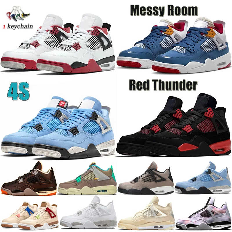 Jumpman 4 4s Basketball Shoes Designer Messy Room Red Thunder Seafoam Soft Pink Zen Master Canyon Purple Sneakers Women Trainers