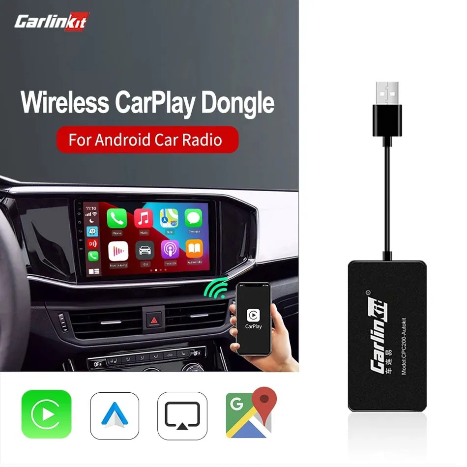 Carlinkit Wireless Carplay Adapter USB Wired Android Auto Dongle لما بعد البيع Android Car Ariplay Smart Link Mirro