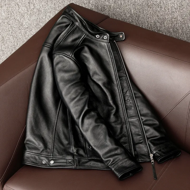 Mens Classic Leather Jackets Faux Spring Jacket Motorcycle Jackets