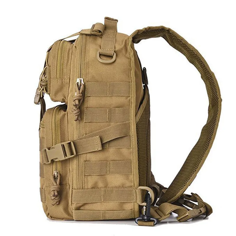 Borse tattiche da trekking Borsa a tracolla da campeggio per uomo Escursionismo Viaggi Arrampicata Pesca Sling Crossbody Borsa Molle per fine settimana all'aperto  18