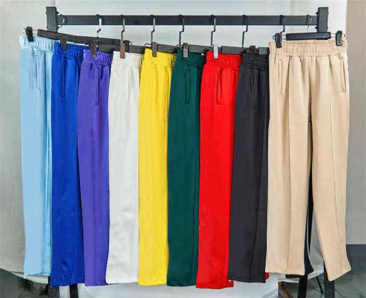 Pantolon Erkek Kadınlar Spor Pantolon Tasarımcıları Takipler Gevşek Ceket Ceketleri Hoodies Swearpants Gökkuşağı Drawstring Fermuar Pantolon