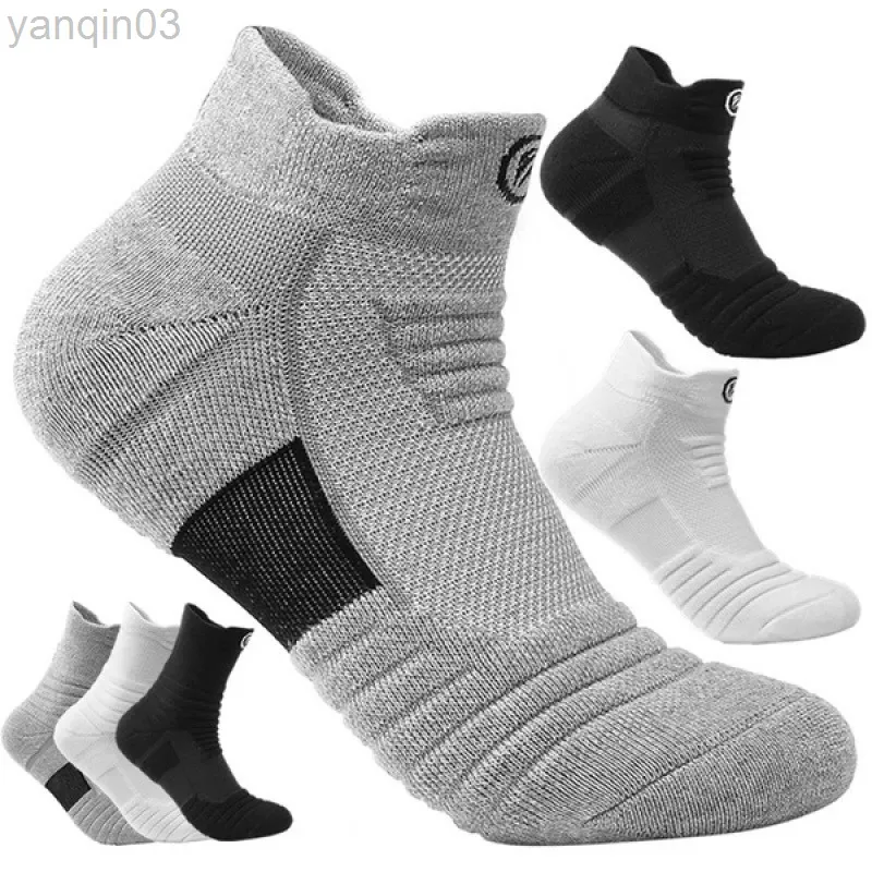 Athletic Socks Par Running Men Short Tjock Sweat Absorbent Outdoor Sports Basketball L220905