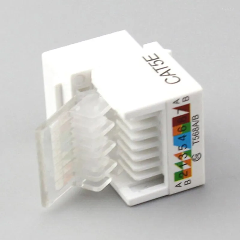 컴퓨터 케이블 10PCS RJ45 CAT5E 이더넷 네트워크 키스톤 JackClip 모듈 벽 플러그 커넥터