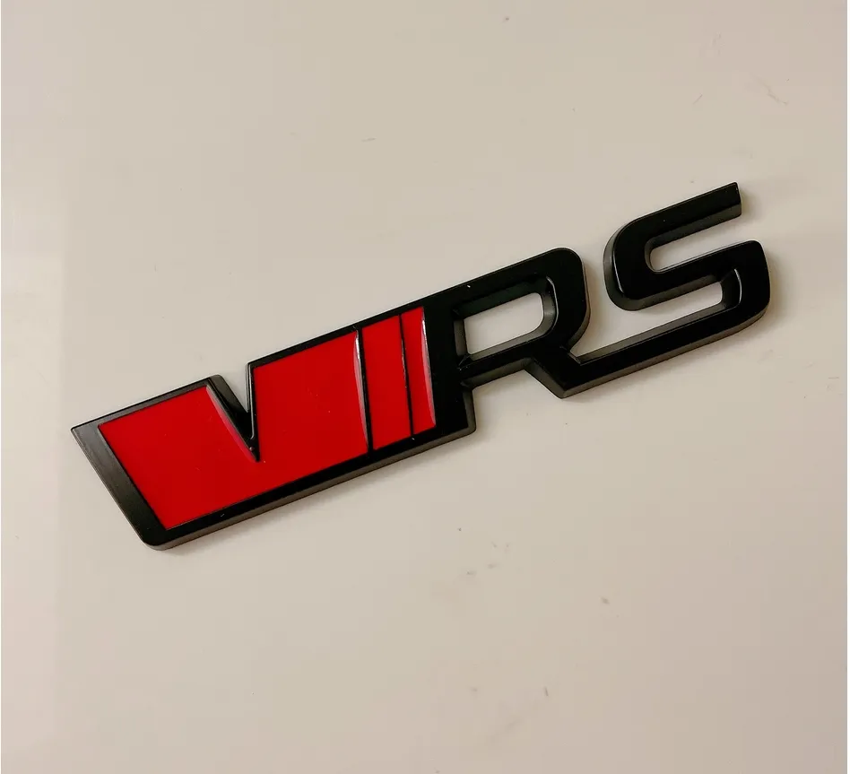 Autocollants automatiques pour VRS Grill sport décalcomanie 3D en métal pour Vw Skoda Rapid Octavia Fabia emblèmes d'insigne de calandre de voiture