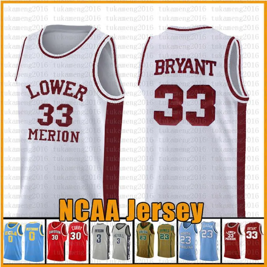 الرجال 33 Lower Merion NCAA كرة السلة Jersey College Jerseys Sizle S-XXL259G