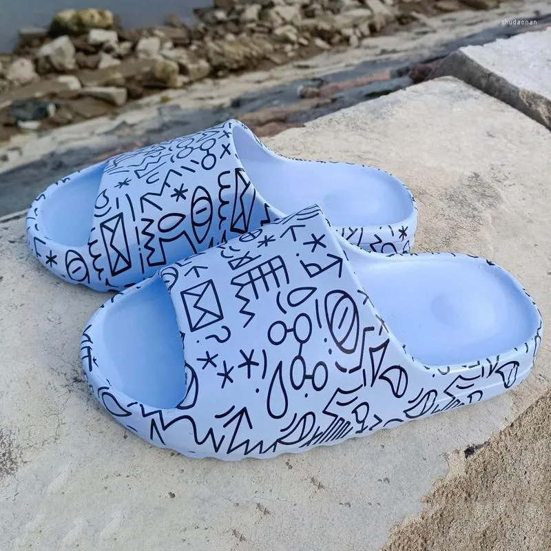 yeezy slides graffiti