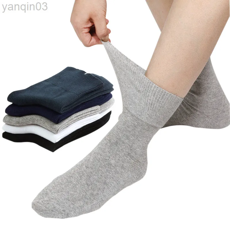Спортивные носки 8 пар/партийные диабетические носки не связывание свободного верха для пациентов с гипертонической болезнью диабета, опухшие бамбуковые хлопковые материалы 0063 L220905