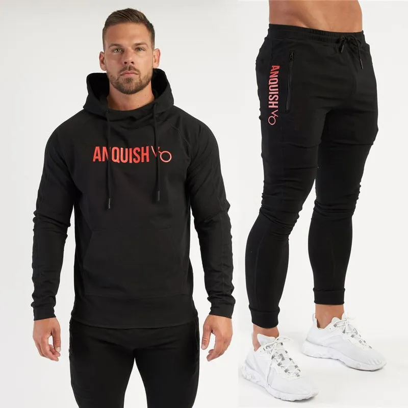 Mens Cotton Tracksuit Set For Spring And Autumn Gym And Fitness Casual Gym  Hoodie And Sweatpants Included 220905 From Cong02, $21.06
