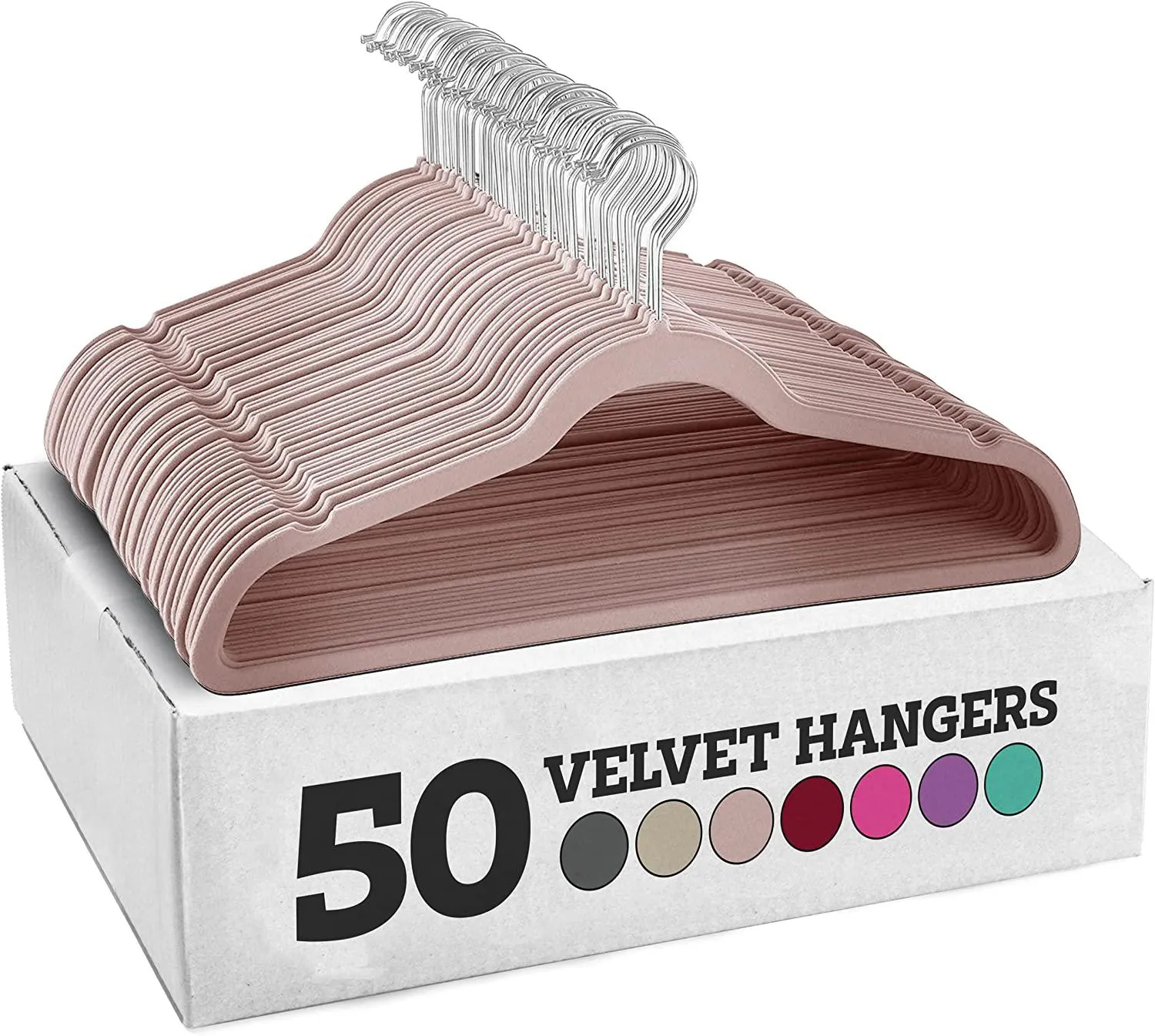 50 Pack Non Slip Velvet Costco Velvet Hangers For Durable Clothing