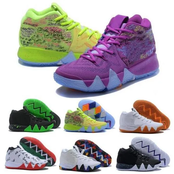 Tênis de basquete masculino Kyrie 4 4s Confete antitornozelo Halloween Bhm Equality Mamba Light Purple 2023 Man Classic Trainers Tênis Tamanho 7 - 12