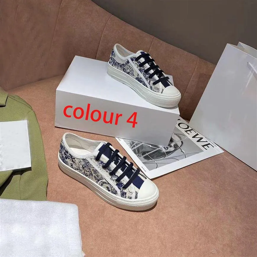 패션 레이스 업 럭셔리 디자이너 신발 여성 플랫 스니커 플랫폼 흰색 캐주얼 하위 신발 크기 35-40 빈티지 225L