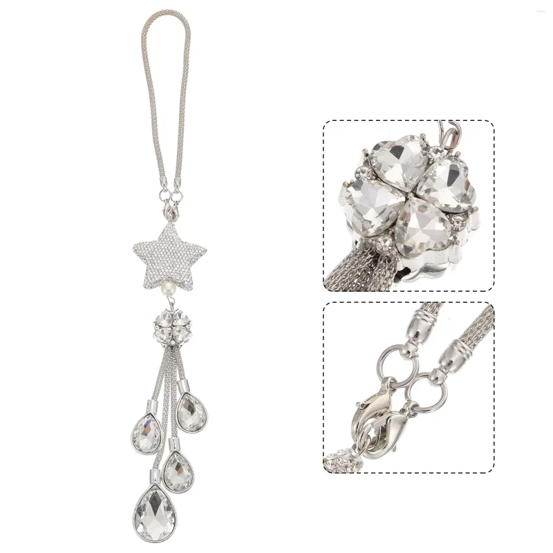 ديكورات داخلية 1pc Auto View View Mirror Charm Rhinestone Ornament Assactor