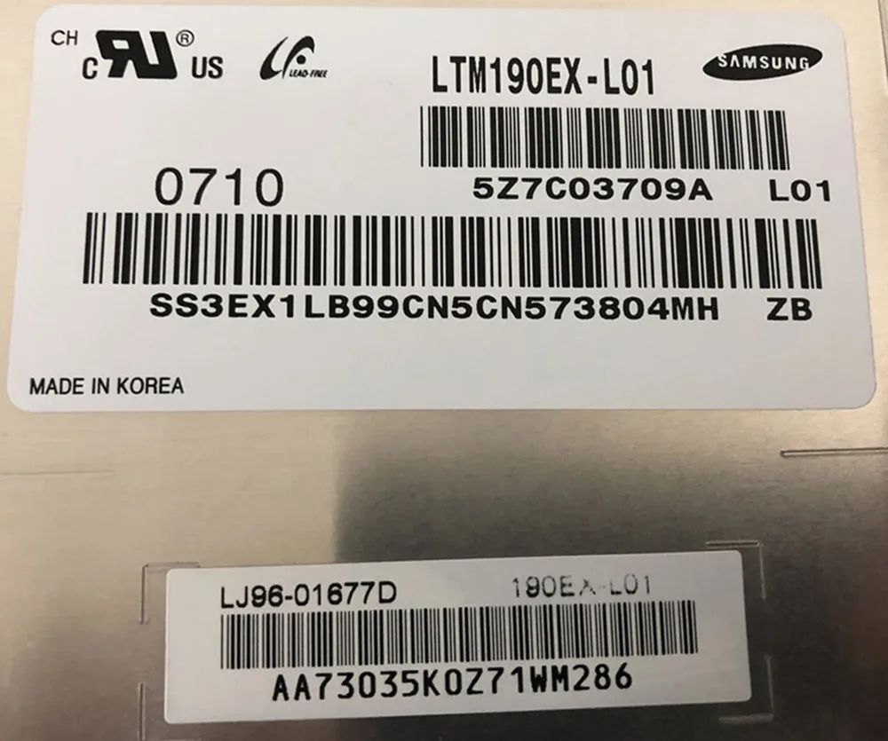 Orijinal Samsung Ekran LTM190EX-L01 19 Çözünürlük 1280x1024 Ekran Ekranı