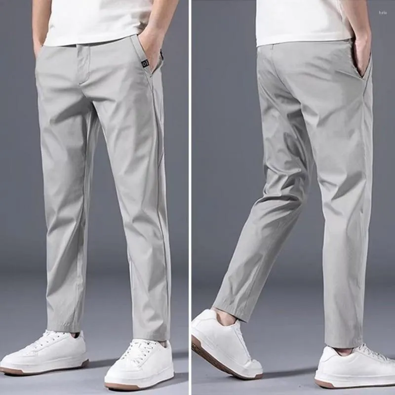Мужские брюки стильные повседневные мужские мужские карманы для талии корейский стиль средние брюки