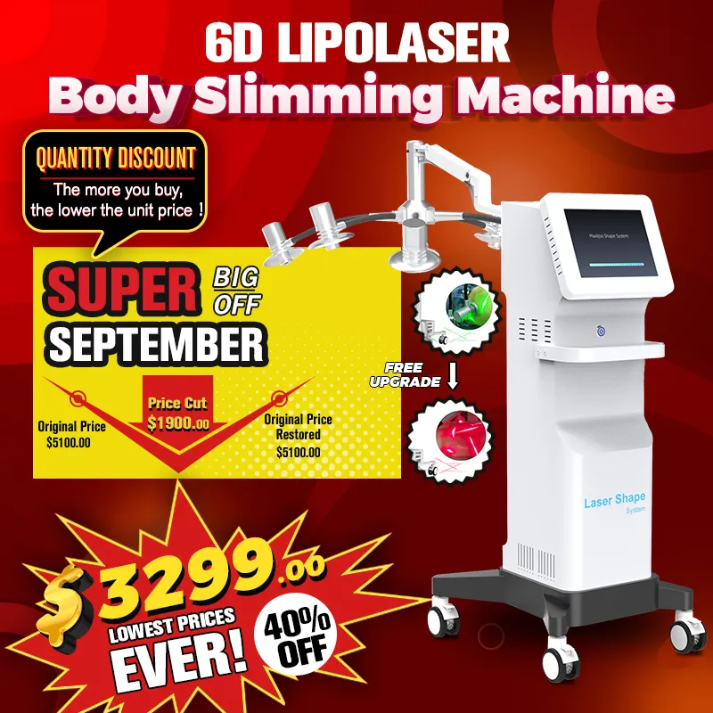 Professional Cold Lipo Laser LLLT 500mw Slimming 10 Level Adjustable 6d