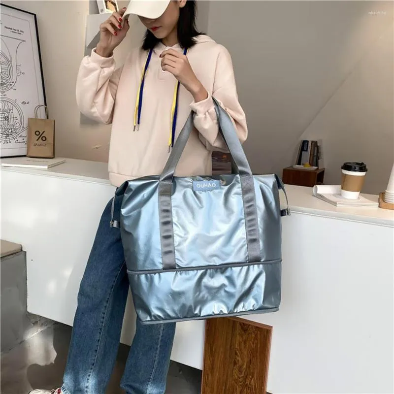 Bolsas de lona para exteriores, impermeables, de tela Oxford, para deportes, gimnasio, bolsa de viaje, Unisex, de gran capacidad, para llevar equipaje, bolsos ligeros