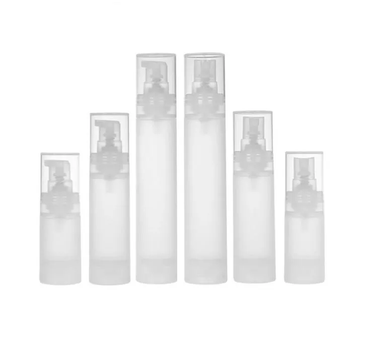 500 pcs/lot 15 ml 30 ml 50 ml vide bouteille sans air givré/mat pompe à vide bouteille bouteilles de Lotion avec des matériaux PP SN115