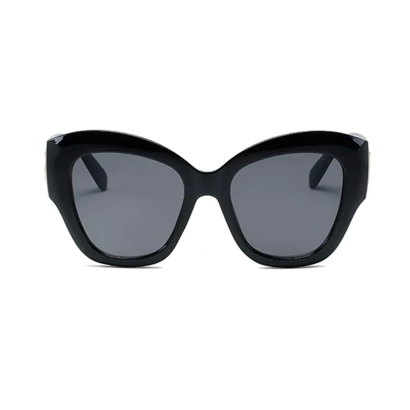 نظارة شمسية كبيرة الحجم كبيرة للنساء مصممة فاخرة كبيرة الإطار نساء من أشعة الشمس أسود الأزياء الإناث النظارات Oculos259e