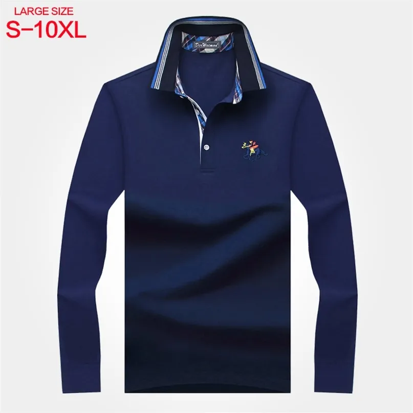 Erkek Polos Sonbahar Yakası Uzun Kollu Tshirt düz renkli polo gömlek gevşek büyük iş rahat alt Paul 220905