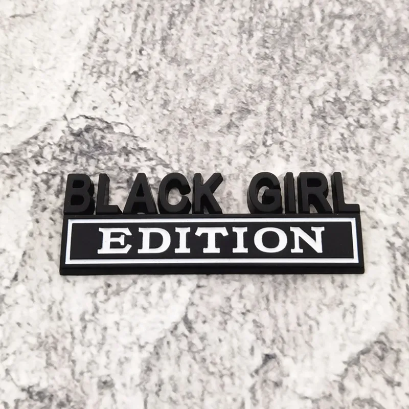 Party Decoration BLACK GIRL EDITION Car Sticker For Auto Truck 3D Badge Emblem Decal Auto Accessories 8x3cm Wholesale