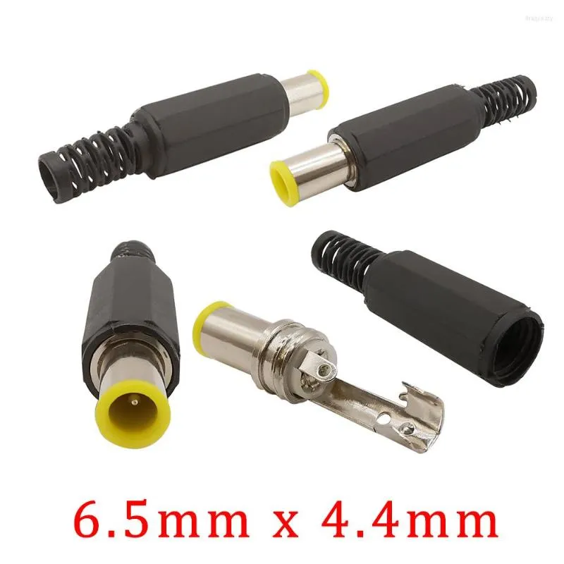 Accessoires d'éclairage 5/10 pièces bricolage réparation électronique Jack adaptateur de prise de soudage Audio 6.5X4.4mm connecteur de soudure mâle d'alimentation cc avec broche de 1.3mm